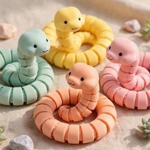 Pakiet STL Flexi Snake | Ponad 51 plików do druku 3D z ruchomym wężem