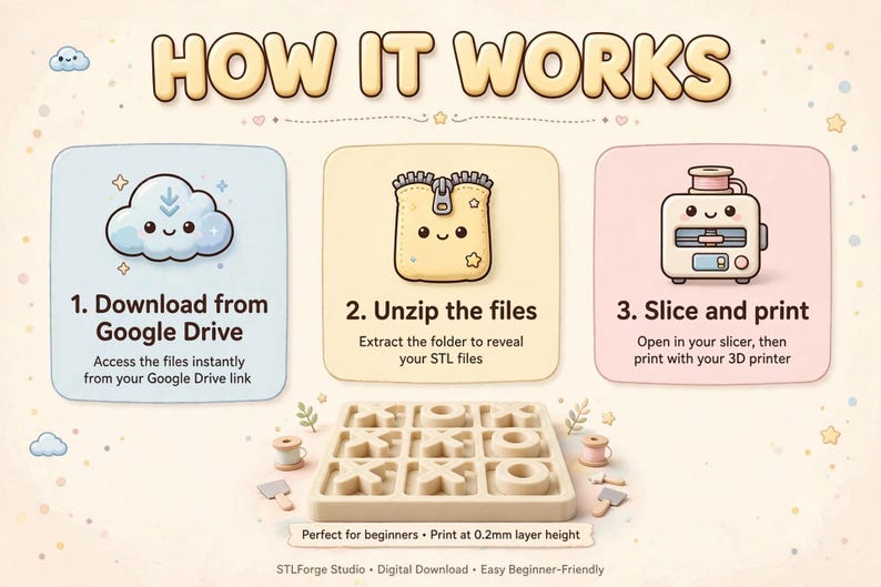 Mega Bundle Tic-Tac-Toe | 56 Themed 3D Print Game STL Files | Family Board Games image 5