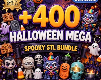 Halloween STL Mega Bundel | Meer dan 400 griezelige 3D-printbestanden