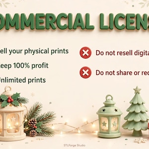 15 Christmas Lanterns & Lights STL Bundle | Holiday Decor 3D Print Files (Digital Download) image 4
