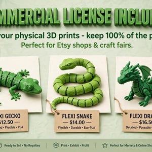 Paquete definitivo de reptiles / Más de 325 archivos STL de serpientes, lagartos, cocodrilos y tortugas / Impresión 3D imagen 4