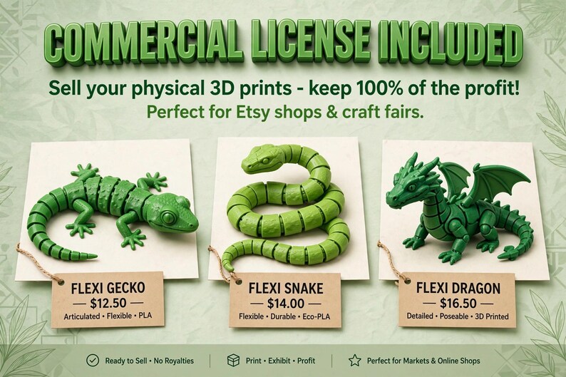 Paquete definitivo de reptiles / Más de 325 archivos STL de serpientes, lagartos, cocodrilos y tortugas / Impresión 3D imagen 4