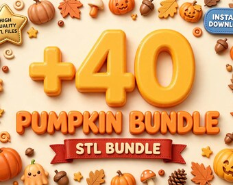 Pumpkin STL Bundle | 40+ Fall & Halloween Pumpkin 3D Print Files