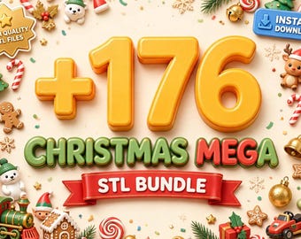 Paquete Mega STL de Navidad / 176 archivos de impresión 3D navideños