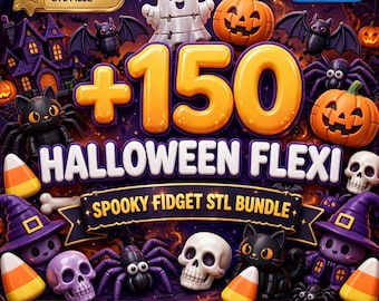 Halloween Flexi STL-bundel | Meer dan 150 griezelige fidget clicker 3D-printbestanden
