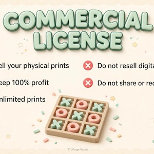 Mega Bundle Tic-Tac-Toe | 56 Themed 3D Print Game STL Files | Family Board Games image 4