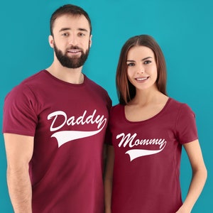 Mama & papa familie shirts honkbal stijl SVG | Familie shirts gesneden bestand voor Cricut | Familie honkbal stijl mama papa gesneden bestanden SVG