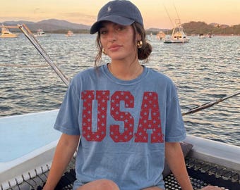 Retro 4th Of July Shirt Preppy America Fourth of July Tshirt Trendy Oversized USA Tee Aesthetic Comfort ColorsPatriotic Shirt Flag Tee