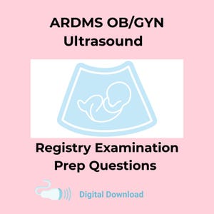 OBGYN Ultrasound  | ARDMS Practice Questions | Digital Flashcards| Sonography Exam Prep | Ob Ultrasound Study Deck | Anki Digital Download