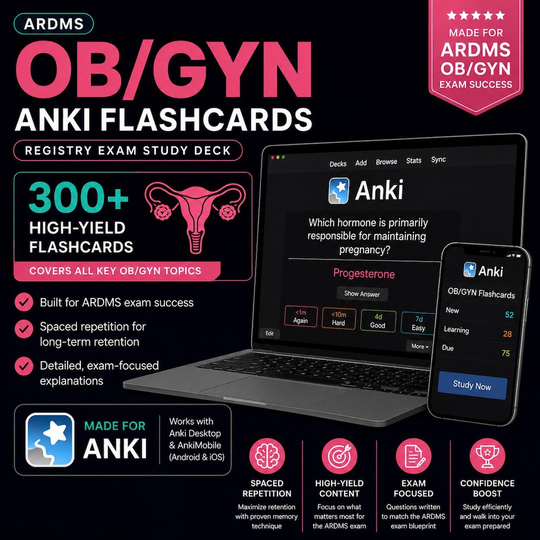 OBGYN Ultrasound | ARDMS Practice Questions | Digital Flashcards ...