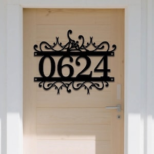 Benutzerdefinierte Türnummer Zeichen, personalisierte Adresse Zeichen, Outdoor Yard Zeichen, Brief Familienname Hang Zeichen, Haus Metall Türschild, Housewarming Zeichen