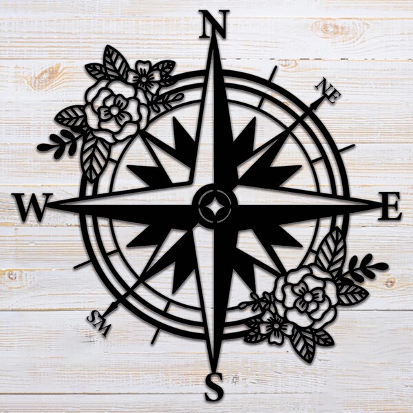Nautical compass wall decor etsy