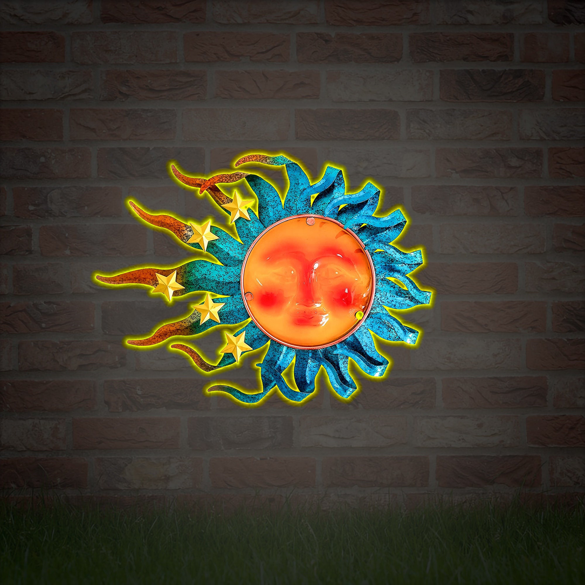 Sunmetal Wall Art Wacky Sun Decor Sun Metal Art Garden Decor Home Decor