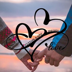 Benutzerdefinierte unendliches Herz Metall Wand Kunst Zeichen, personalisierte Herz Name Wanddekor, Love Hang Metallschild, Familienname Zeichen, Geschenk zum Valentinstag