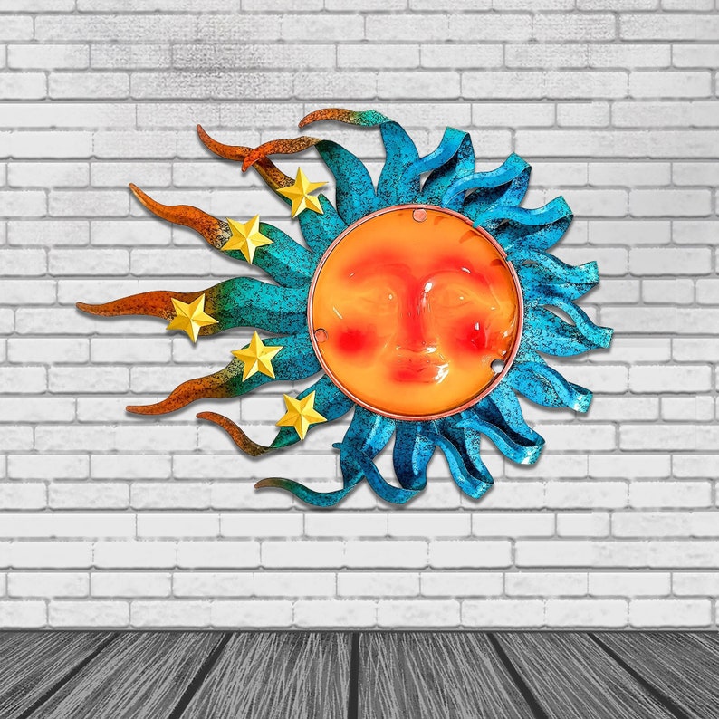 Sunmetal Wall Art Wacky Sun Decor Sun Metal Art Garden Decor Home Decor