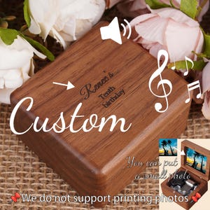 Personalized Wooden Music Song Box, Custom Name Music Box, Custom Engraving Box, Valentine&#39;s Day Gift, Handmade Vintage Gift, Gift for Her