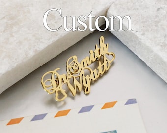 Personalized Doctor Name Brooch,Custom Stethoscope Pin,Custom Stethoscope Pin,Custom Engrave Brooch,Medical Student Name,Personalized Gift