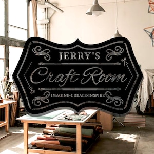 Custom Craft Room Metal Wall Art Name Sign, Personalized Craft Room Metal Wall Decor, Craft Room Hanging Sign, Home Decor, Gift for Mom