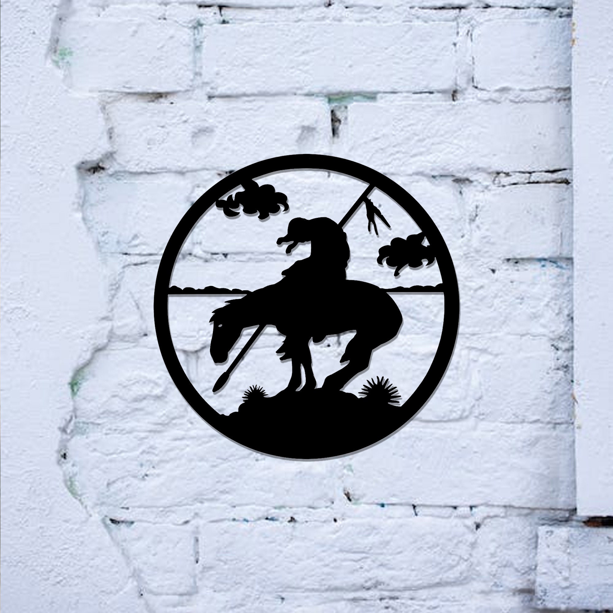 End of the Trail Dreamcatcher Metal Wall Art Sign, Native American