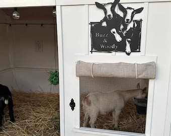 Custom Goat Farm Name Metal Sign, Personalized Goat Ranch Farm Wall Art, Farm House Name Sign,Wall Decor, Farmer Gift, Housewarming, For Dad