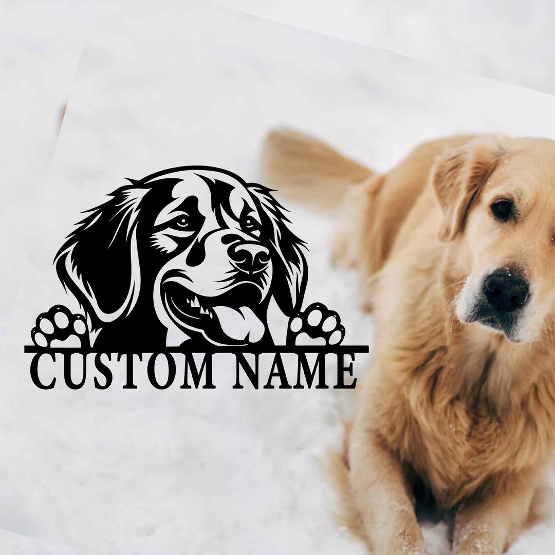 Custom Golden Retriever Dachshund Dog Metal Sign Custom Dog Name Sign 