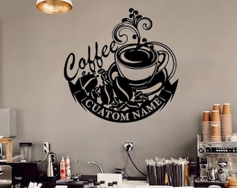 Personalized Coffee Metal Sign, Cafe Wall Decoration, Outdoor Wall Decoration, Office Kitchen Restaurant Decoration, Coffee Lovers, For Dad
