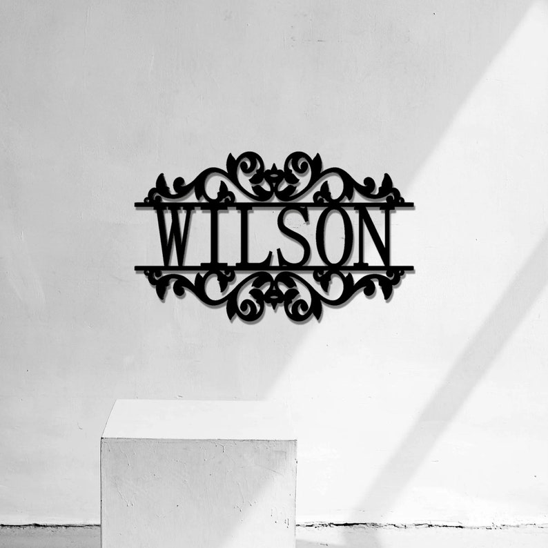 Personalized Metal Name Sign Outdoor Wall Hanging Family Name Sign