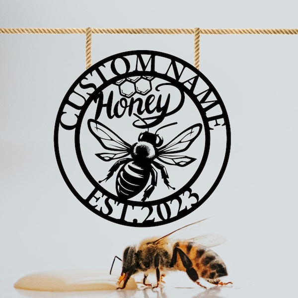 Metal Bee Sign Metal Bee Sign - Etsy
