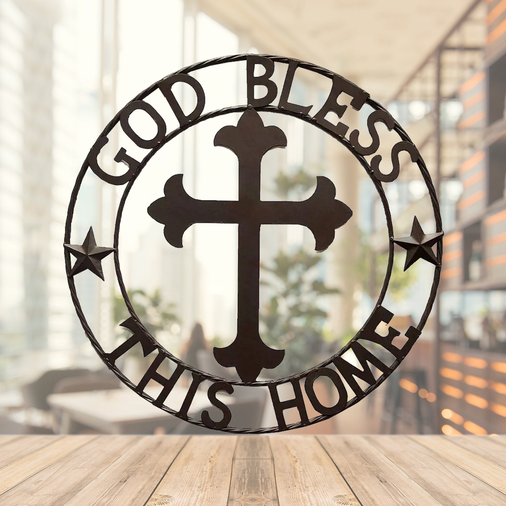 Metal God Bless This Home Signs, Metal Signs, Custom Logos, Metal Wall
