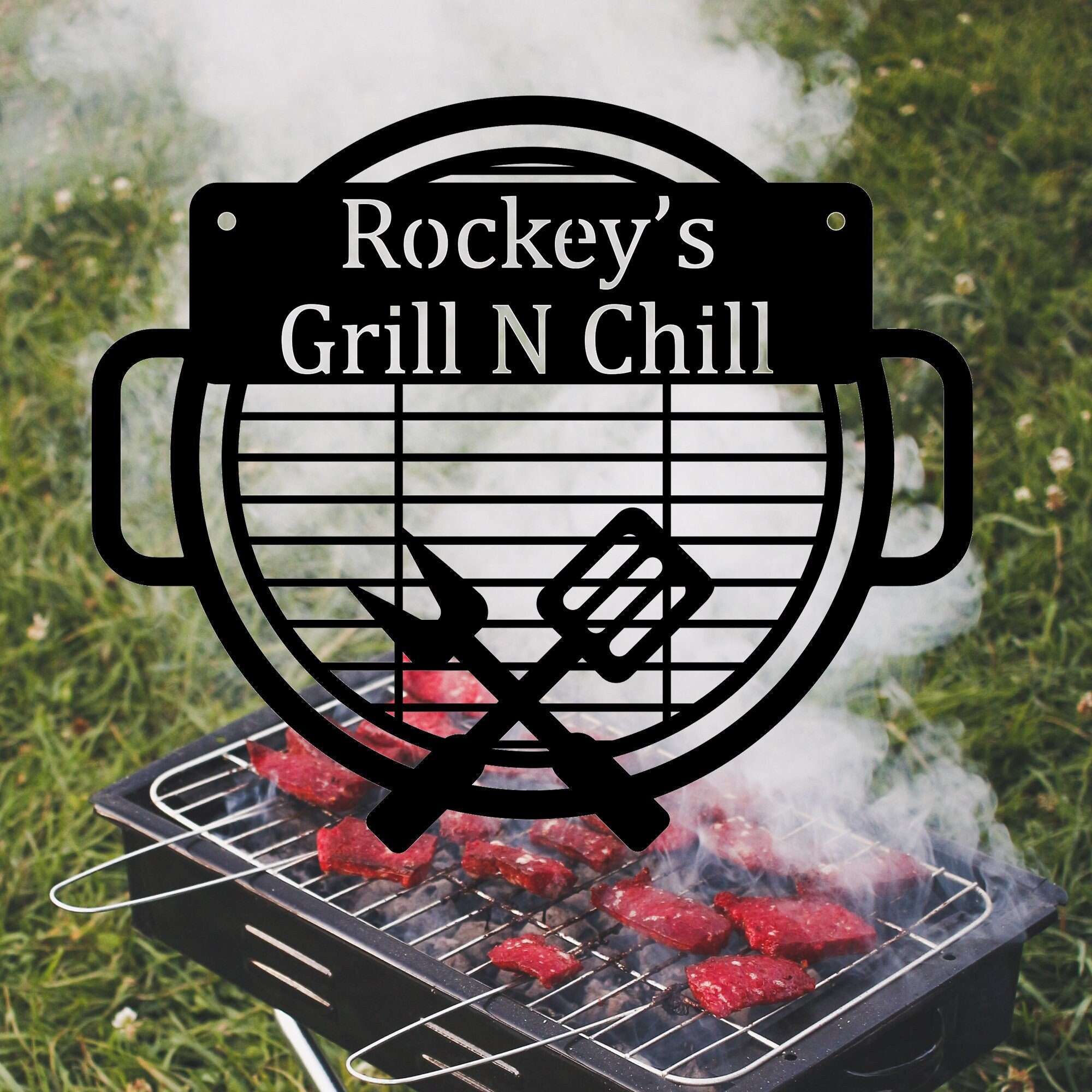 Smokin' Hot Plaques - Personalized Outdoor Hanging Barbecue Signs