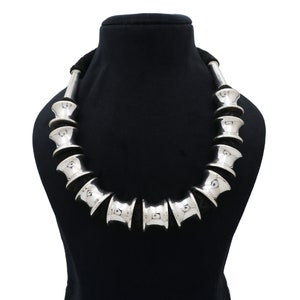 Sterling Silver Tribal Drumroll Necklace