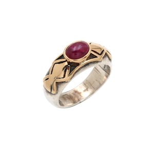 Antique 18k Gold Ancient Roman Ring, 925 Sterling Silver Roman Ring, Ancient Roman Natural Ruby Ring, July Birthstone Ring, Handmade Ring