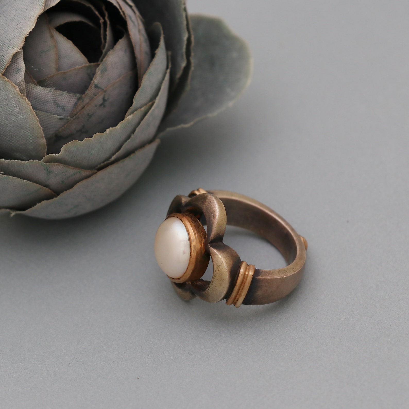 Antique 18k Gold Ancient Roman Ring, 925 Sterling Silver Roman Ring ...