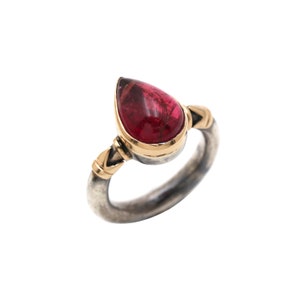 Antique 18k Gold Ancient Roman Ring, 925 Sterling Silver Roman Ring, Ancient Roman Natural Tourmaline Ring, October Birthstone Ring,
