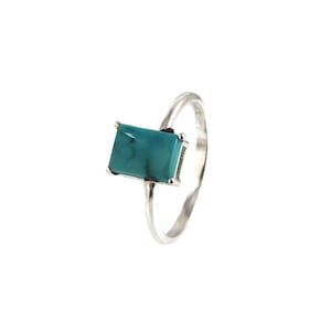 Anello in argento sterling 925 naturale, anello minimal a forma di pera, regalo per lei, mamma e moglie, anello fatto a mano con pietra portafortuna, ametista, perla, pietra di luna
