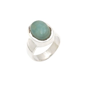 Natural Sterling Silver 925 Ring, Gift For Her, Mom, Wife, Handmade Ring, Birthstones Aquamarine Turquoise Chrysocolla Red Onyx Golden .