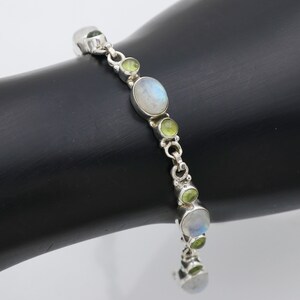 Sterling Silber Edelstein Designer Armband