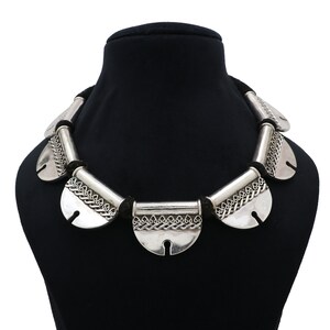 Sterling Silver Tribal Work Necklace