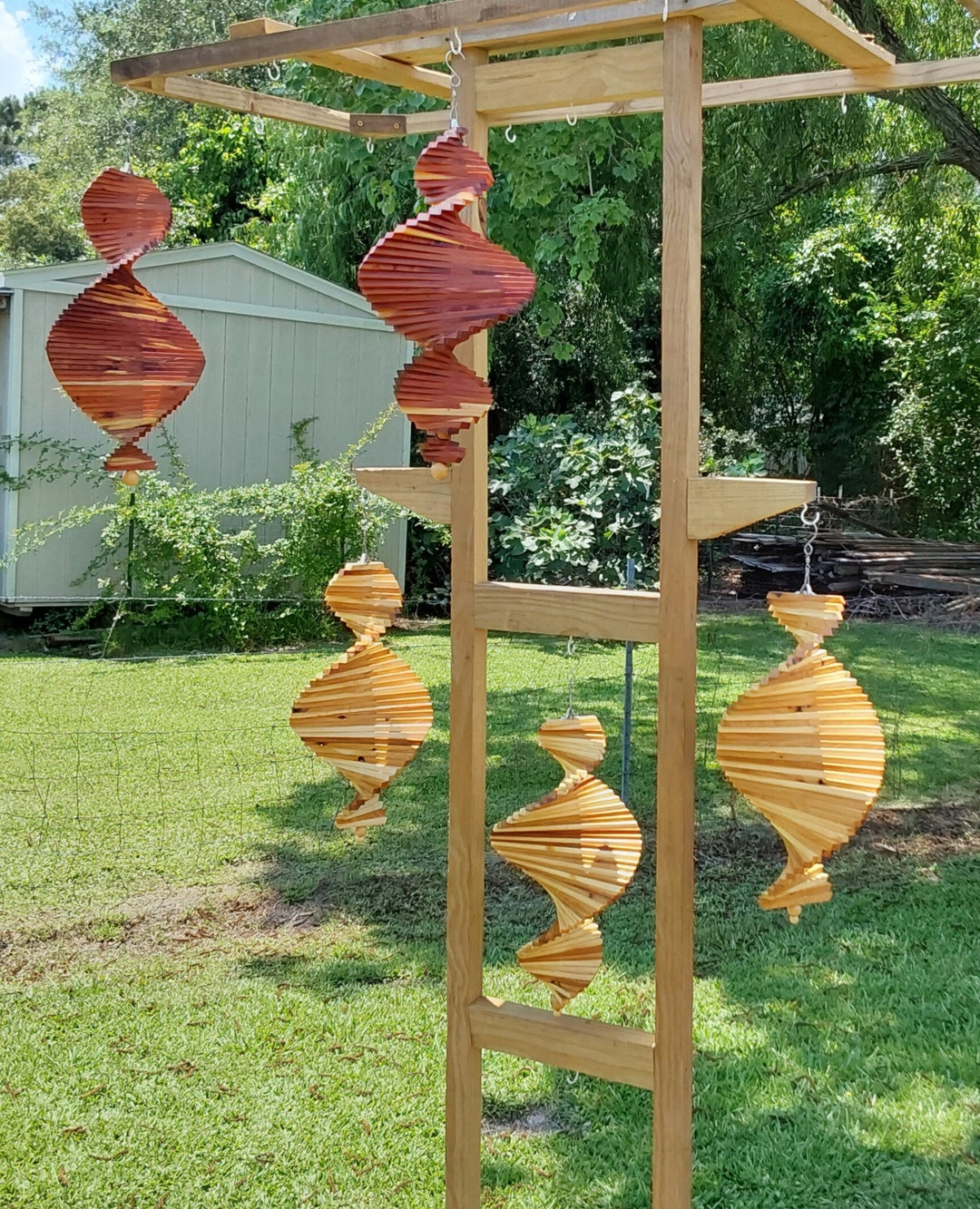 Wooden Wind Spinners Etsy