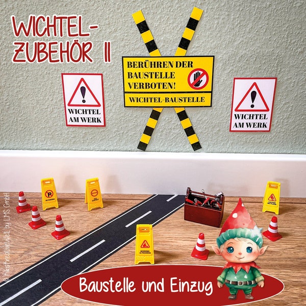 Wichteltüre-Zubehör, Wichtel Zubehör, Weihnachtswichtel, Wichtel Baustelle, Weihnachten