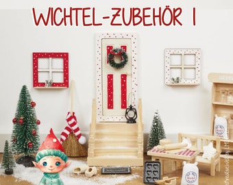 Wichteltüre-Zubehör, Wichtel Zubehör, Weihnachtswichtel, Türe und Fenster, Weihnachten