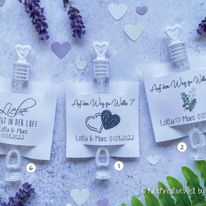 Soap bubbles personalized, guest gift wedding, registry office, set of 10