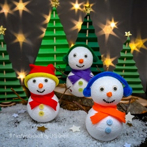 Snowman craft set *DIY* Snowman, Christmas decoration, gift idea, Christmas, set of 5 or 10 pieces