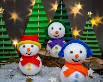 Snowman craft set *DIY* Snowman, Christmas decoration, gift idea, Christmas, set of 5 or 10 pieces