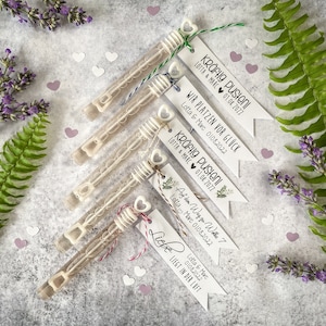Bolle di sapone *DIY-SET* personalizzate, regalo per gli ospiti al matrimonio, ufficio anagrafe, set di 10