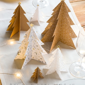 Tannen aus Karton Bastelset für 12 Stück *DIY* Weihnachtsdeko