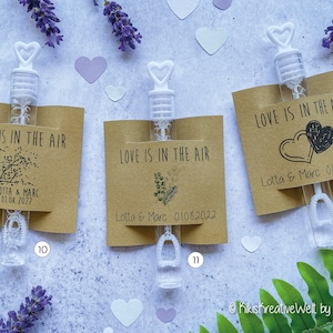 Pompas de jabón personalizadas, regalo de invitado a la boda, oficina de registro, conjunto de 10