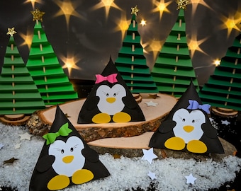 Pingi & Friends kit de manualidades *DIY* Pingüinos, decoración navideña, idea de regalo, Navidad, set de 5 o 10 piezas