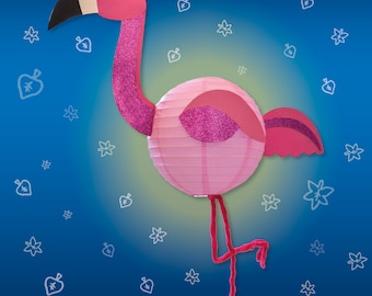 Laternen Bastel-Set "Flamingo Fiona" für Martinsumzug, Laternenumzug, Sankt Martin, Lampe, Lichterkette, Kinder, Martinslaterne