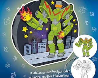 Laternen Bastel-Set "Transformer" für Martinsumzug, Laternenumzug, Sankt Martin, Lampe, Lichterkette, Kinder, Martinslaterne